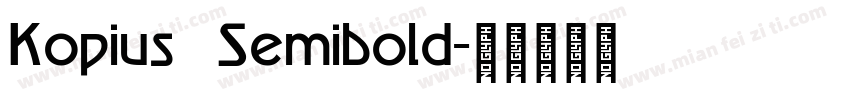 Kopius   Semibold字体转换